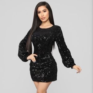 Fashion nova Blk sequin dress